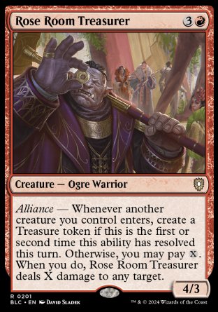 (201) Magic The Gathering Commander: Bloomburrow Single: Rose Room Treasurer  Rare