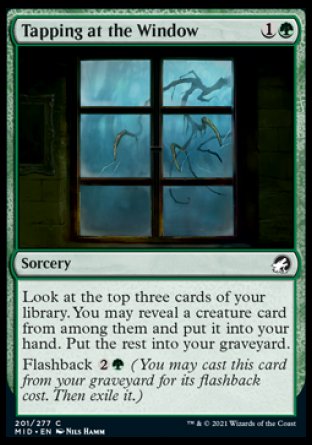(201) Magic The Gathering Innistrad: Midnight Hunt Single: Tapping at the Window Holo Common