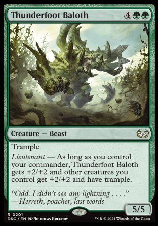 (201) Magic The Gathering Commander: Duskmourn: House of Horror Single: Thunderfoot Baloth  Rare
