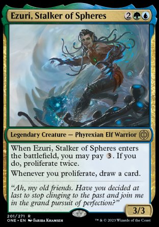 (201) Magic The Gathering Phyrexia: All Will Be One Single: Ezuri, Stalker of Spheres Holo Rare