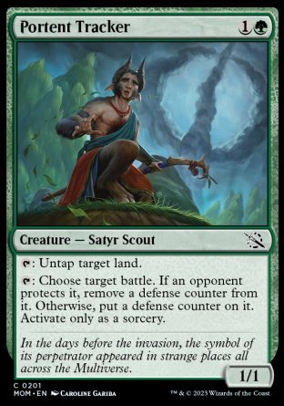(201) Magic The Gathering March of the Machine Single: Portent Tracker Holo Common