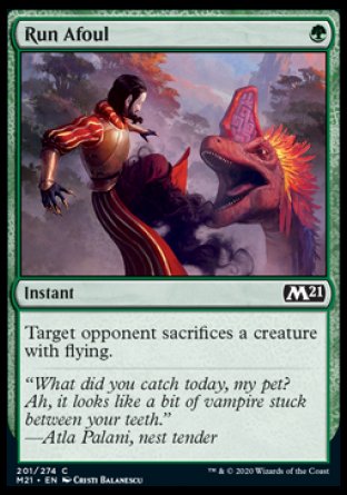 (201) Magic The Gathering Core 2021 Single: Run Afoul  Common