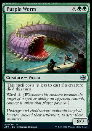 (201) Magic The Gathering Adventures in the Forgotten Realms Single: Purple Worm  Uncommon