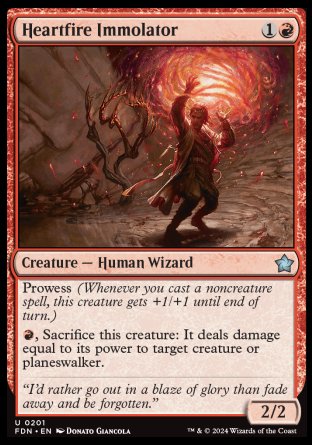 (201) Magic The Gathering Magic: The Gathering Foundations Single: Heartfire Immolator  Uncommon