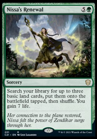 (201) Magic The Gathering Commander: Strixhaven Single: Nissa's Renewal  Rare