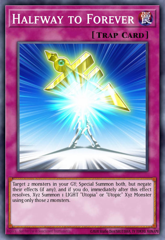 (285) YuGiOh TCG RA04: Quarter Century Stampede Single: Halfway to Forever (V.1 - Platinum Secret Rare)  Platinum Secret Rare