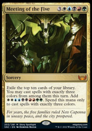 (202) Magic The Gathering Streets of New Capenna Single: Meeting of the Five  Mythic