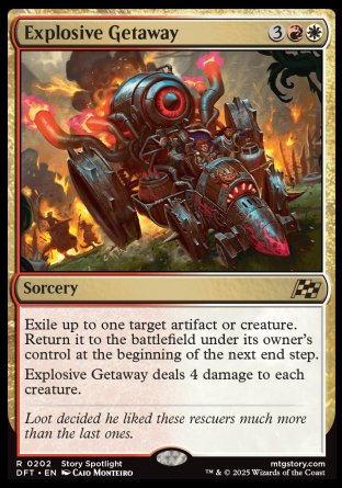 (202) Magic The Gathering Aetherdrift Single: Explosive Getaway Holo Rare