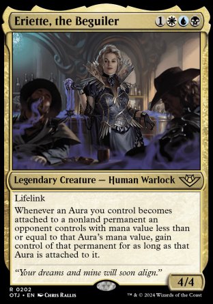 (202) Magic The Gathering Outlaws of Thunder Junction Single: Eriette, the Beguiler  Holo Rare