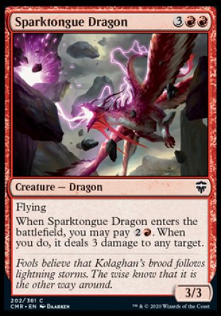 (202/361) Magic The Gathering Commander Legends Single: Sparktongue Dragon  Common
