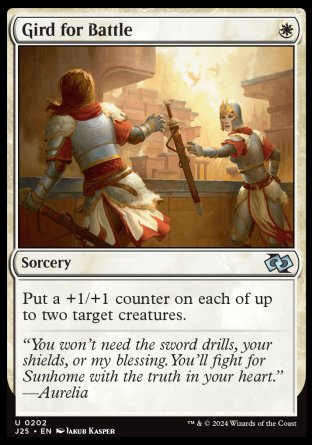 (202) Magic The Gathering Foundations Jumpstart Single: Gird for Battle  Uncommon