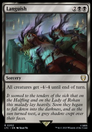 (202) Magic The Gathering Commander: The Lord of the Rings: Tales of Middle-earth Single: Languish  Rare