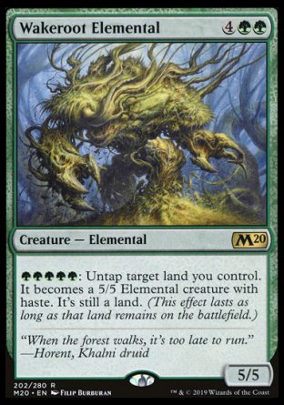 (202/280) Magic The Gathering Core 2020 Single: Wakeroot Elemental Holo Rare