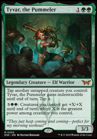 (202) Magic The Gathering Duskmourn: House of Horror Single: Tyvar, the Pummeler  Mythic