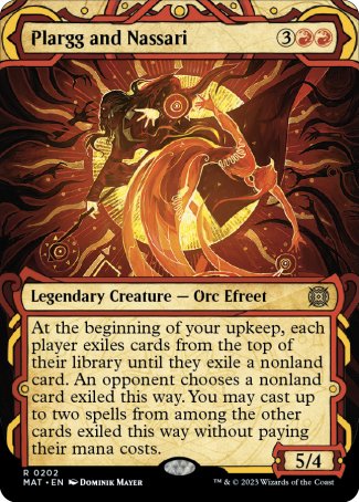 (202) Magic The Gathering March of the Machine: The Aftermath: Extras Single: Plargg and Nassari (V.4) Holo Rare