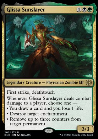 (202) Magic The Gathering Phyrexia: All Will Be One Single: Glissa Sunslayer  Rare