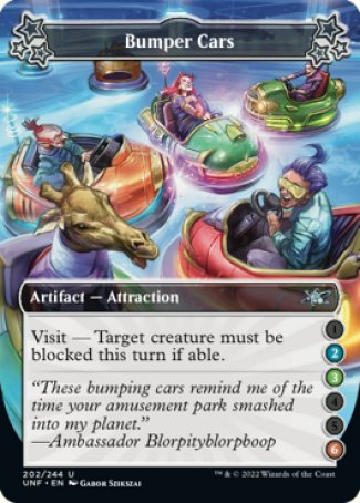 (202) Magic The Gathering Unfinity Single: Bumper Cars (V.4) Holo Uncommon