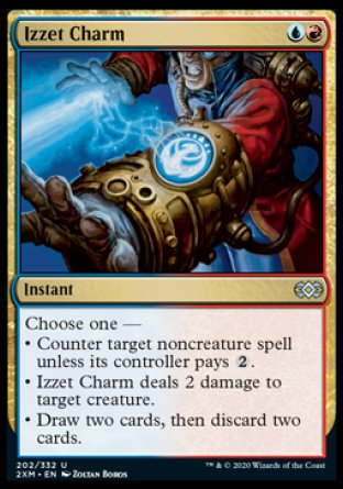 (202/332) Magic The Gathering Double Masters Single: Izzet Charm Holo Uncommon