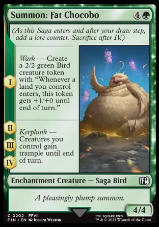 (202) Magic The Gathering Magic: The Gathering - FINAL FANTASY Single: Summon: Fat Chocobo Holo Common