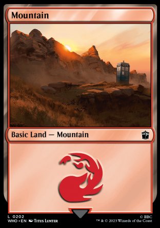 (202) Magic The Gathering Universes Beyond: Doctor Who Single: Mountain (V.1)  Land