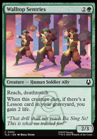 (202) Magic The Gathering Magic: The Gathering | Avatar: The Last Airbender Single: Walltop Sentries Holo Common