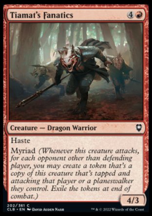 (202) Magic The Gathering Commander Legends: Battle for Baldur's Gate Single: Tiamat's Fanatics Holo Common