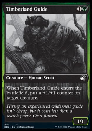 (202) Magic The Gathering Innistrad: Double Feature Single: Timberland Guide Holo Common