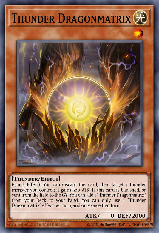(166) YuGiOh TCG MP19: 2019 Gold Sarcophagus Tin Mega Pack Single: Thunder Dragonmatrix  Common