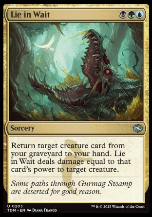 (203) Magic The Gathering Tarkir: Dragonstorm Single: Lie in Wait Holo Uncommon