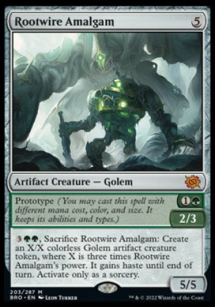 (203) Magic The Gathering The Brothers' War Single: Rootwire Amalgam Holo Mythic