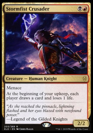 (203/269) Magic The Gathering Throne of Eldraine Single: Stormfist Crusader  Rare