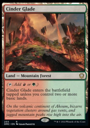 (203) Magic The Gathering Commander: Dominaria United Single: Cinder Glade  Rare