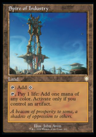 (203) Magic The Gathering Commander: The Brothers' War Single: Spire of Industry  Rare