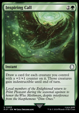 (203) Magic The Gathering Universes Beyond: Fallout Single: Inspiring Call  Uncommon