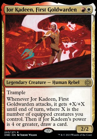 (203) Magic The Gathering Phyrexia: All Will Be One Single: Jor Kadeen, First Goldwarden Holo Rare