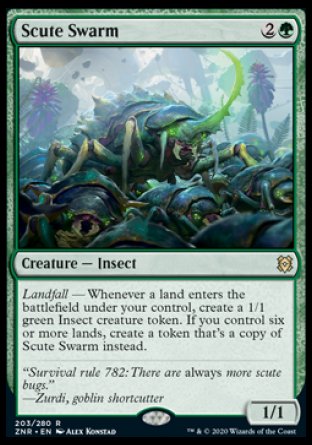 (203) Magic The Gathering Zendikar Rising: Promos Single: Scute Swarm (V.2)  Rare