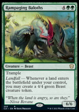 (203) Magic The Gathering Commander: Strixhaven Single: Rampaging Baloths  Rare