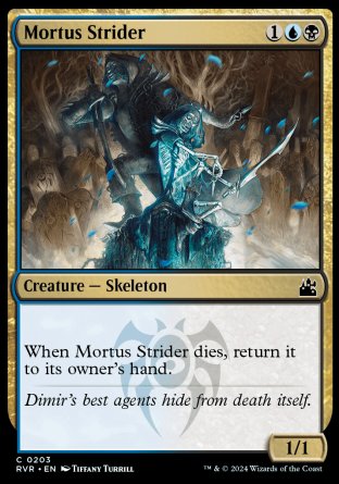 (203) Magic The Gathering Ravnica Remastered Single: Mortus Strider  Holo Common
