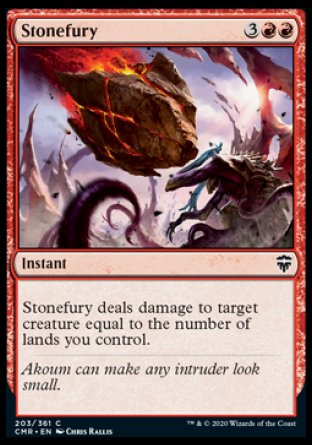 (203/361) Magic The Gathering Commander Legends Single: Stonefury Holo Common
