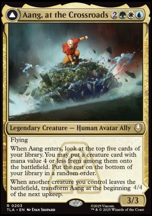 (203) Magic The Gathering Magic: The Gathering | Avatar: The Last Airbender: Promos Single: Aang, at the Crossroads // Aang, Destined Savior  Rare