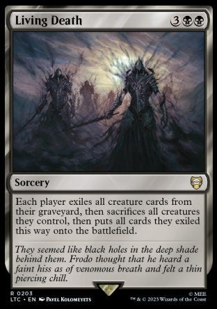 (203) Magic The Gathering Commander: The Lord of the Rings: Tales of Middle-earth Single: Living Death  Rare