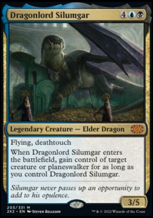 (203) Magic The Gathering Double Masters 2022 Single: Dragonlord Silumgar  Mythic
