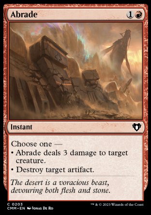 (203) Magic The Gathering Commander Masters Single: Abrade  Common
