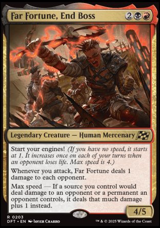 (203) Magic The Gathering Aetherdrift Single: Far Fortune, End Boss  Rare