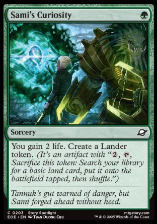 (203) Magic The Gathering Edge of Eternities Single: Sami's Curiosity  Common
