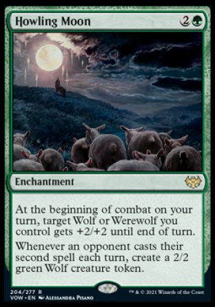(204) Magic The Gathering Innistrad: Crimson Vow Single: Howling Moon  Rare