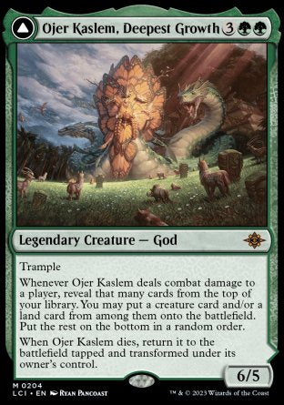 (204) Magic The Gathering The Lost Caverns of Ixalan Single: Ojer Kaslem, Deepest Growth // Temple of Cultivation Holo Mythic