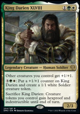 (204) Magic The Gathering Dominaria United Single: King Darien XLVIII  Rare