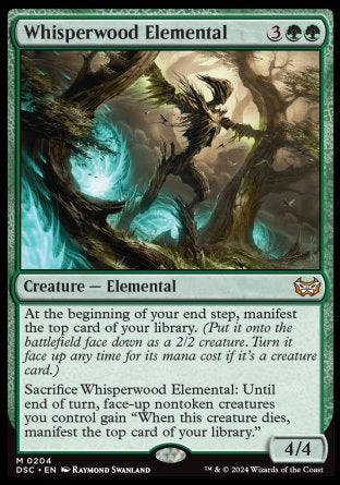 (204) Magic The Gathering Commander: Duskmourn: House of Horror Single: Whisperwood Elemental  Mythic