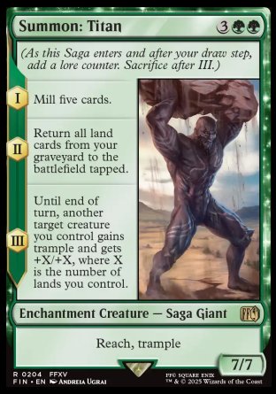 (204) Magic The Gathering Magic: The Gathering - FINAL FANTASY Single: Summon: Titan  Rare